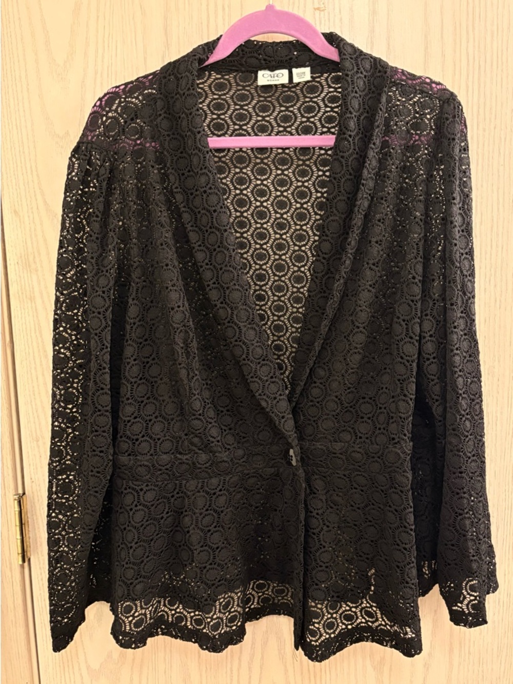 Cato Black Lace Blazer Jacket - Elegant Women's Jacket